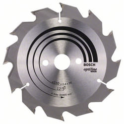 Lame de scie Bosch OPTILINE WOOD; 150x2,4x20,0 mm; Z12; 15°