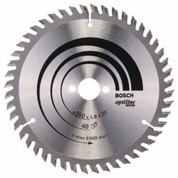 Lame de scie Bosch OPTILINE WOOD; 160x1,8x20,0 mm; Z48; 15°