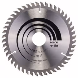 Bosch 2 608 641 175, Bois, 16,5 cm, 3 cm, 1,6 mm, 2,6 mm, Biseau supérieur alterné