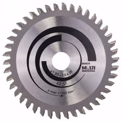 Lame de scie Bosch MULTI MATERIAL; 130x2x20,0 mm; Z42; -5°