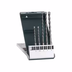 Boite de 5 forets SDS-plus professionel pour le perçage dans le béton. Ø 5 mm Long. 110 mm Ø 5,5 mm Long. 110 mm Ø 6 mm Long. ...