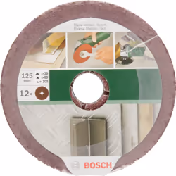Papier de sable Bosch 2609256254; 125 mm; K36/60/100; 12 unités