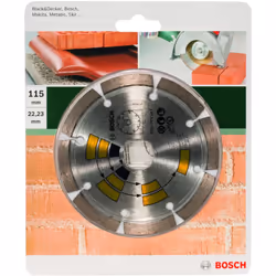 Lame de coupe diamantée universelle BOSCH 2609256400 Ø 115 mm Lame de coupe diamantée universelle BOSCH 2609256400 Ø 115 mm C ...