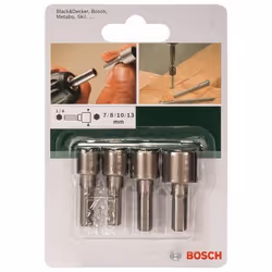 Jeu de clés à douille Bosch 2609255904; 1/4''; 4 unités