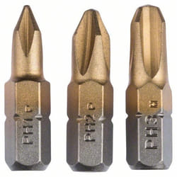 Peu de tournevis Bosch Max Grip; PH1/PH2/PH3; 3 unités
