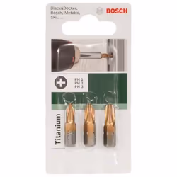 Peu de tournevis Bosch Max Grip; PH1/PH2/PH3; 3 unités