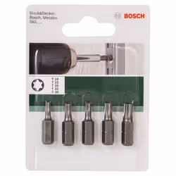 Jeu de tournevis Bosch Extra Hard; T10/T15/T20/T25/T30; 5 unités