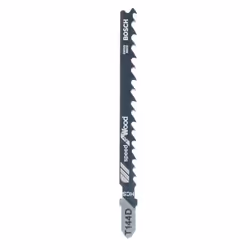Bosch T144D, Lames de scie sauteuse, Bois, Acier fin au carbone, Noir, Gris, 7,6 cm, 6 - 8