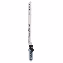 Bosch T101AO, Lames de scie sauteuse, Bois, Acier fin au carbone, Noir, Gris, Acier inoxydable, 5,9 cm, 1,4 mm