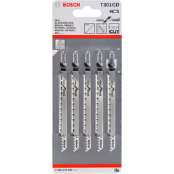 Bosch T 301 CD Lames de scie sauteuse Acier fin au carbone 5 pièce(s)