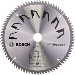 Bosch - Lame de scie circulaire 250x2x30mm précision pour bois 80T