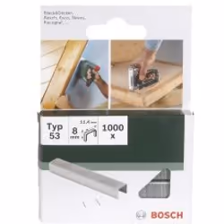 Bosch 2609255821, Agrafe, Panneau dur, 10 mm, 11,4 mm, 0,74 mm, 1000 pièce(s)