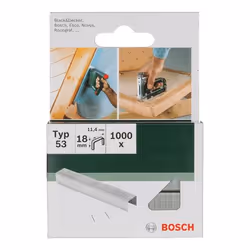 Bosch 2 609 255 824, Pack d'agrafes, 1,8 cm, Fixation, 1,14 cm, 1000 agrafes