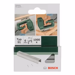 Bosch 2 609 255 831, Pack d'agrafes, 6 mm, Fixation, 1 cm, 1000 agrafes