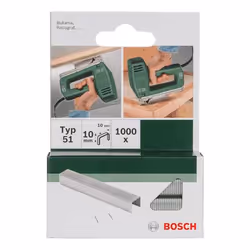 Bosch 2 609 255 833, Pack d'agrafes, 1 cm, Fixation, 1 cm, 1000 agrafes