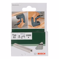 Bosch 2 609 255 836, Pack d'agrafes, 8 mm, Fixation, 1,23 cm, 1000 agrafes