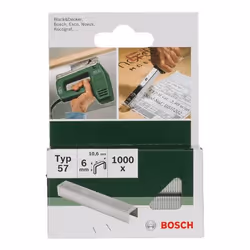 Bosch 2609255845, Pack d'agrafes, 6 mm, Fixation, 1,06 cm, 1000 agrafes, AEG, Arrow, Black+Decker, Bosch, Esco, kwb, Maestri, ...