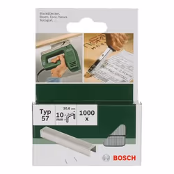 Bosch 2609255847, Pack d'agrafes, 1 cm, Fixation, 1,06 cm, 1000 agrafes, AEG, Arrow, Black+Decker, Bosch, Esco, kwb, Maestri, ...