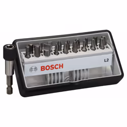 Bosch 2 607 002 568, 18 pièce(s), Hex (métrique), Phillips, Hexagonal de sécurité (impérial), Torx, T10, T15, T20, T25, T30, ...