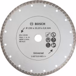 Bosch 2607019483, Disque de coupe, Brique, Béton, Granit, Pierre naturelle, Bosch, 2,22 cm, 23 cm, 2,6 mm