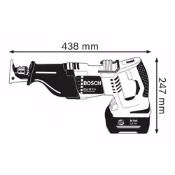 Bosch 0 601 645 R02 Scies alternatives Noir, Bleu, Rouge, Argent