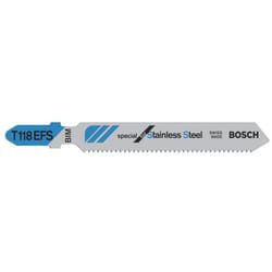 Lame de scie sauteuse T 118 EFS Basic for Stainless Steel Bosch, lot de 3 - 2608636499