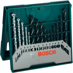 Jeu de forets multi-usages en métal Bosch Mini X-Line; 3-8 mm; 15 unités