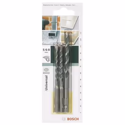 Bosch Assortiments de forets polyvalents SDS-Quick, Marteau perforateur, Ensemble de forets, Multicolore, SDS-Quick, 3 pièce( ...