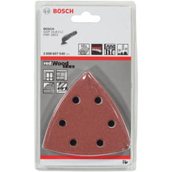 Papier de verre pour ponceuse delta Bosch 2608607540; 10 unités
