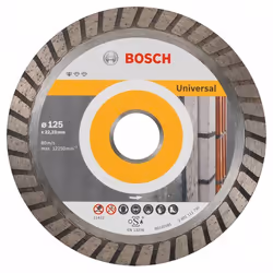 Disque à tronçonner diamanté Bosch PROFESSIONAL FOR UNIVERSAL TURBO; 125 mm