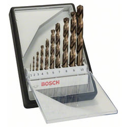 Jeu de forets en métal Bosch HSS-CO; 1-10 mm; 10 unités