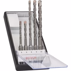 Bosch Assortiments de forets SDS plus-5, Marteau perforateur, Brique, Béton, Grès, pierre, SDS Plus, Allemagne, 87,5 mm, 197  ...