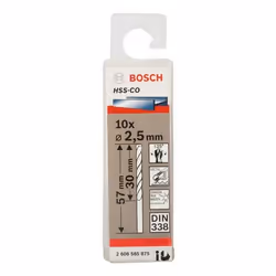 Bosch Forets à métaux rectifiés HSS-Co, DIN 338