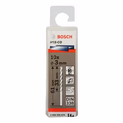 Bosch Forets à métaux rectifiés HSS-Co, DIN 338
