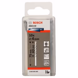 Bosch Forets à métaux rectifiés HSS-Co, DIN 338