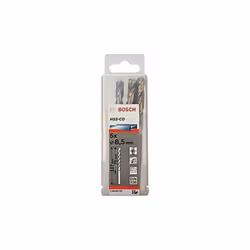 Foret hélicoïdal à métaux HSS-Co, DIN 338, Ø 8,5 mm 5 pièces, longueur utile 75 mm