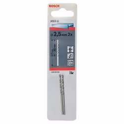Bosch Forets à métaux rectifiés HSS-G, DIN 338