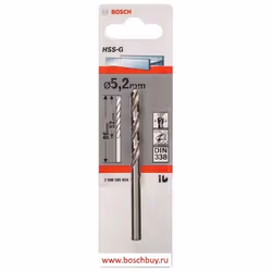 Foret en métal Bosch; HSS-G; DIN 338; 5,2x86 mm