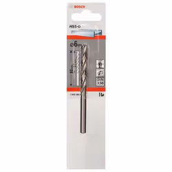 Bosch Forets à métaux rectifiés HSS-G, DIN 338