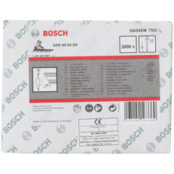 Clou À Tête En D Bosch Sn34dk 75g 2,8 Mm 75 Mm Galvanisé Lisse 3000 Pièces