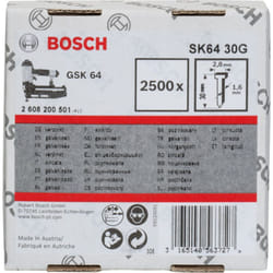 Bosch - Goupille à tête fraisée SK64 30G 1,6 mm, 30 mm, galvanisée - 2608200501