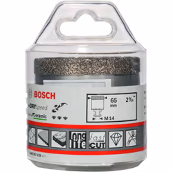PRO Ceramic dry dry crown, 65 x 35 x 22,23 mm Conçu pour le perçage à sec dans la maçonnerie - Percer les matériaux de constr ...