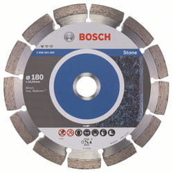 Disque à tronçonner diamanté Bosch PROFESSIONAL FOR STONE; 180 mm