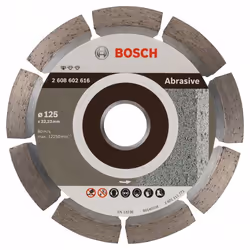 Disque à tronçonner diamanté Bosch PROFESSIONAL FOR ABRASIVE; 125 mm