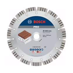 Disque à tronçonner diamanté Best for Abrasive 230 x 22,23 x 2,4 x 15 mm Caractéristiques techniques: Diamètre: 230 mmDiamètr ...