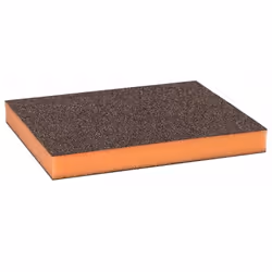 Bosch 2 608 608 229, Éponge abrasive, Grain moyen, mousse, Travail de finition, Décapant, Métal, Plastique, Bois, Noir, Orang ...