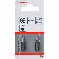 Embout® de tournevis Torx de sécurité T15H, utilisation universelle extra dure - Cet embout de tournevis extra dur est un exc ...