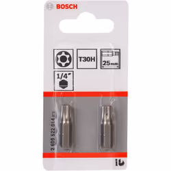 Peu de tournevis Bosch 2608522014; 1/4''; T30H; 25 mm; 2 unités