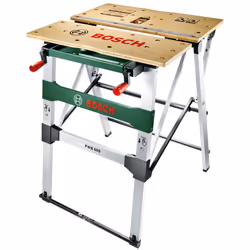 Bosch PWB 600, Établi pour le travail du bois, Aluminium, Bambou, Bois, Noir, Vert, Métallique, 680 mm, 552,6 mm, 834 mm