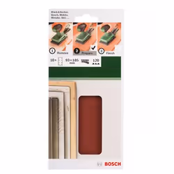 Papier de sable Bosch 2609256A83; 93x185 mm; K120; 10 unités